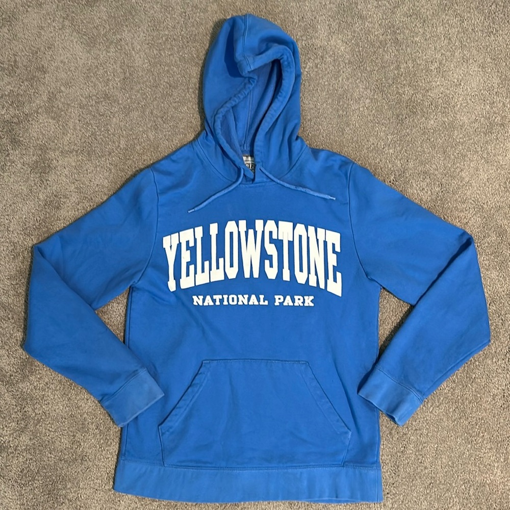 Yellowstone National Park blue hoodie - Picture 1 of 5